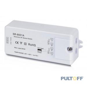SR-8001A IR sensor switch, 220V in/out, 500W, met sensor, Sunricher