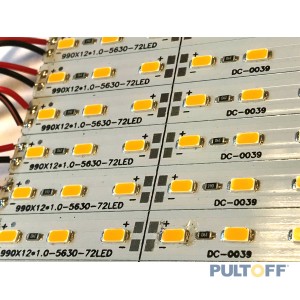 5730 zeer warme / oranje kleur, 72 leds/m, breedte 12mm, 12V, aluminiun board 5730 zeer warme / oranje kleur, 72 leds/m, breedte 12mm, 12V, aluminiun board