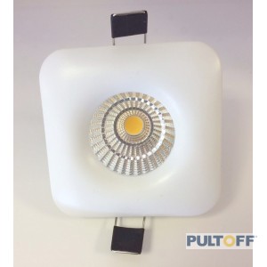 7W  inbouwspot 86x86mm COB LED Wit 4000K 220V Dimbaar