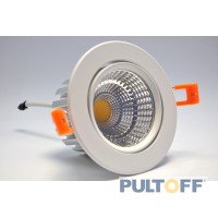 10W  inbouwspot Ф110mm COB LED Wit 4000K 220V Dimbaar