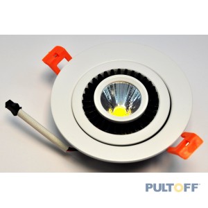 7W inbouwspot Ф108mm COB LED Wit 4000K 220V Dimbaar