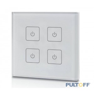 SR-2833T2-AC (white ) 4 zones RF wall touch panel, with back light, Sunricher SR-2833T2-AC (white ) 4 zones RF wall touch panel, with back light, Sunricher