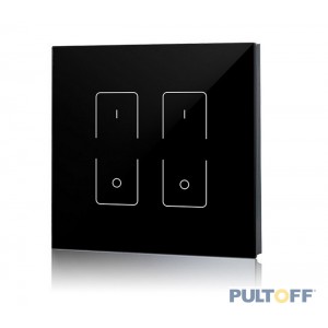SR-2833T1-AC(B) (black) 2 zones RF wall touch panel, Sunricher SR-2833T1-AC(B) (black) 2 zones RF wall touch panel, Sunricher