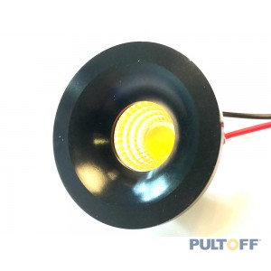 3W  inbouwspot Ф31,5mm Zwart COB LED Wit 4000K 220V Dimbaar