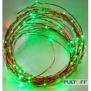 groen 10led/m, 3V, 2pin , 10m =0,45A
